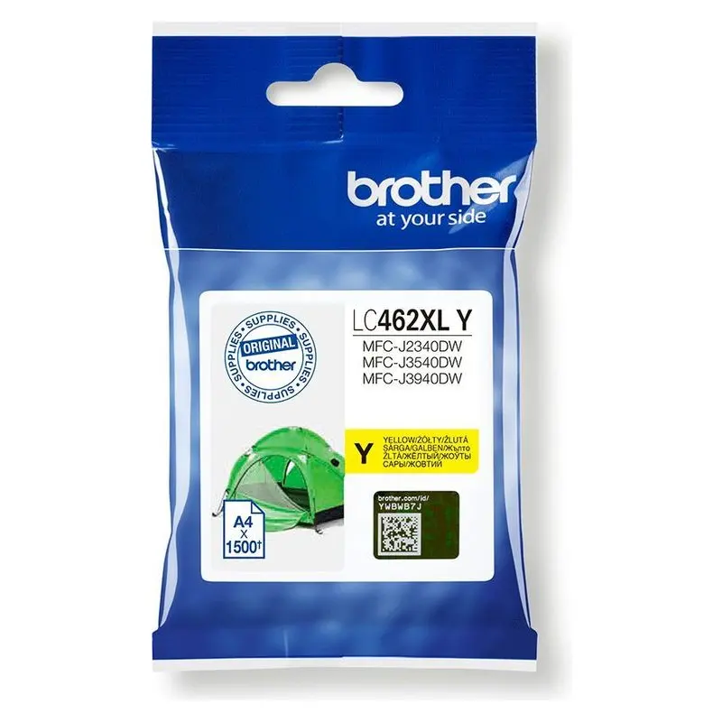 ตลับหมึกอิงค์เจ็ท Brother LC-462XLY สีเหลือง