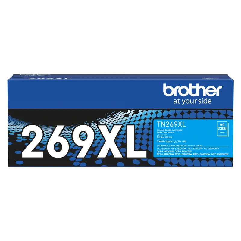 ตลับหมึกโทนเนอร์ Brother TN-269XLC สีฟ้า