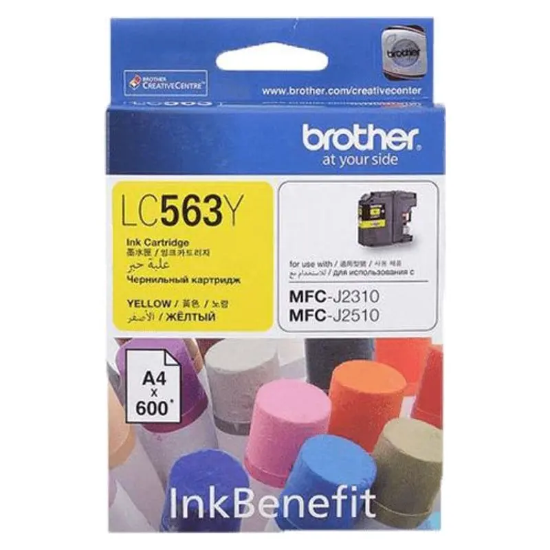 ตลับหมึกอิงค์เจ็ท Brother LC-563Y สีเหลือง