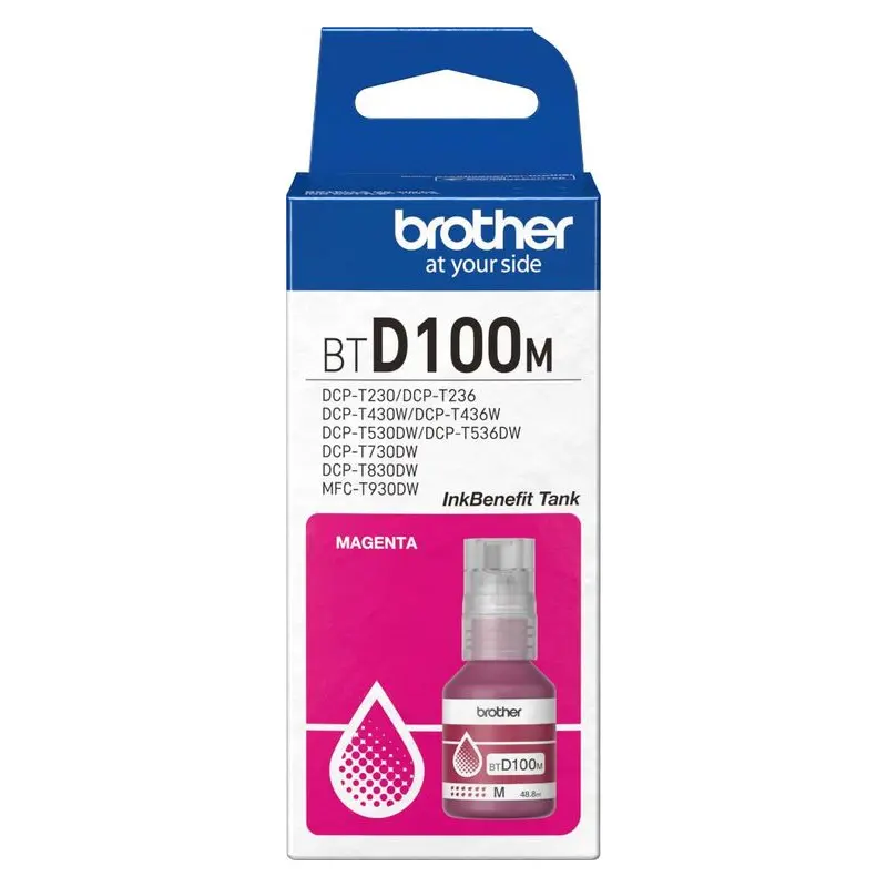 หมึกเติมแบบขวด Brother BT-D100M สีชมพู
