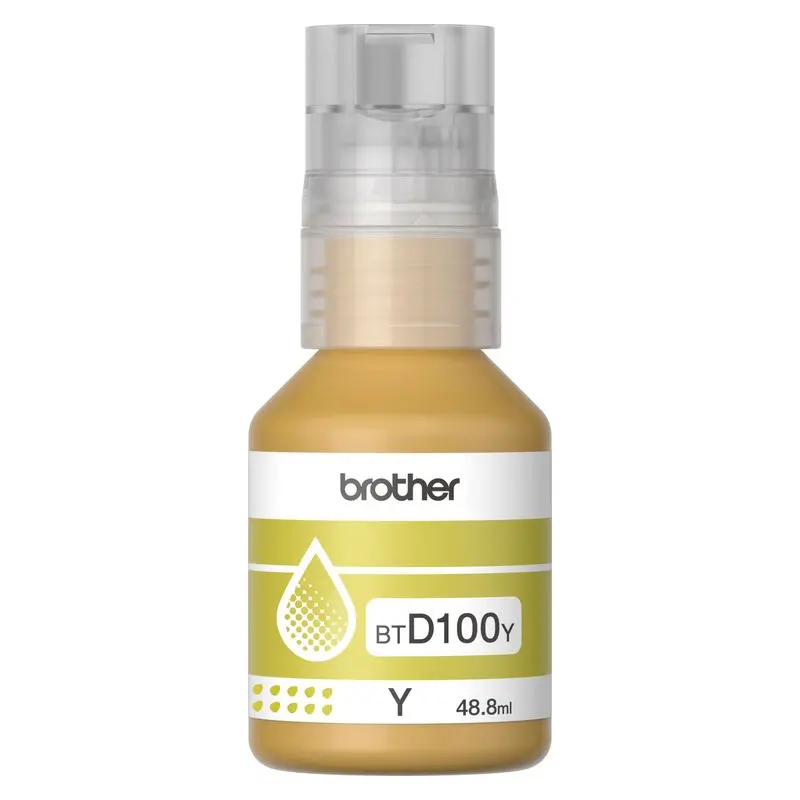 หมึกเติมแบบขวด Brother BT-D100Y สีเหลือง รูปที่ 2